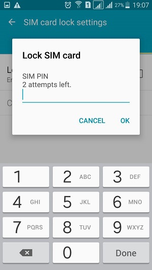 قفل سیم کارت